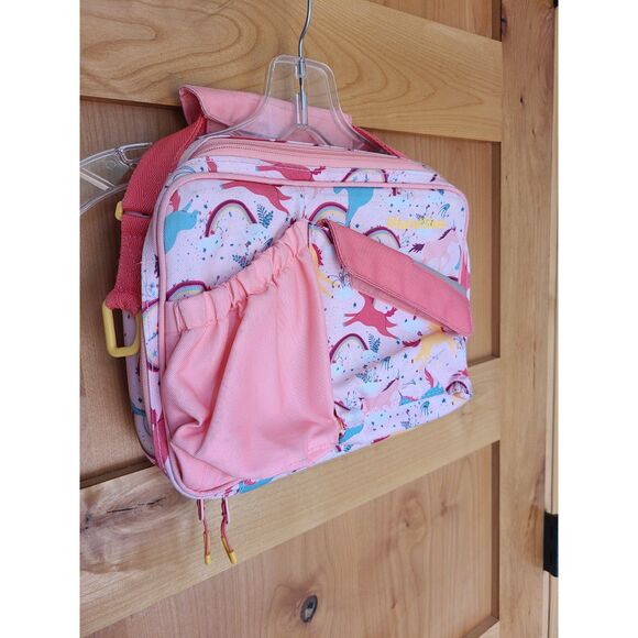 Planet Box Girls Pink Unicorn Rainbow Lunch Box Pouches School Field Trip Snack - Picture 6 of 8